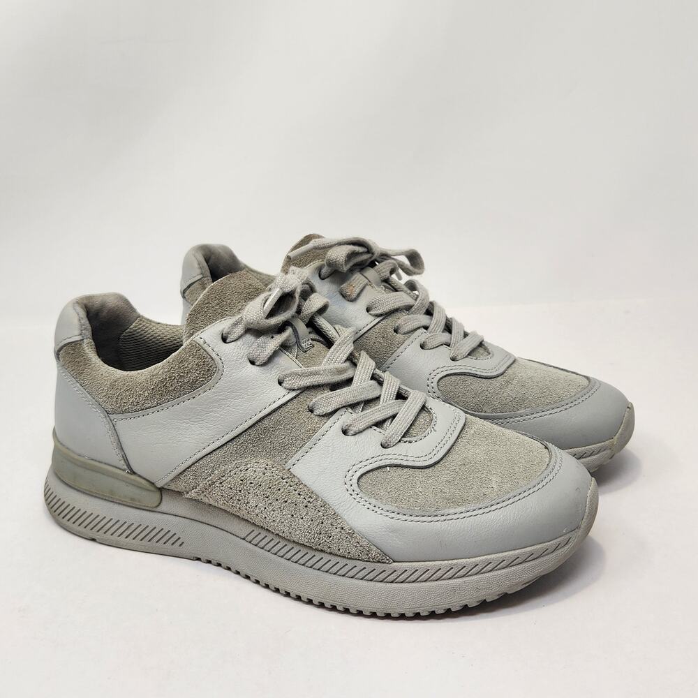 Everlane The Tread Trainer Gray Leather Sneakers Women Size 8 Men 6 Lace Up Shoe